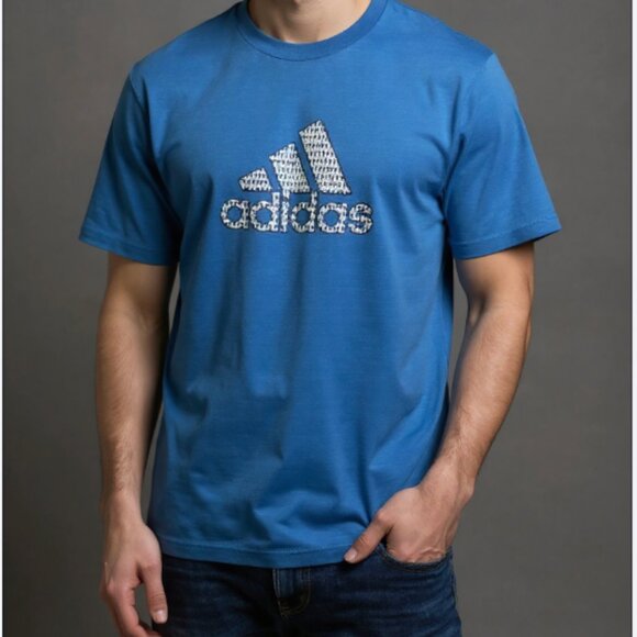 Adidas Activate Tee Shirt Blue Short Sleeves Size XL - Picture 1 of 6